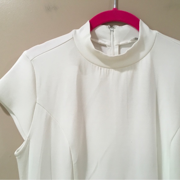 Three Dots Joelle Midi Dress White Women M Sugar Swizzle Stretch New TD008522 - Picture 4 of 10